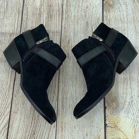 Sam Edelman Black Ankle Boots w/ Inside Zipper - Picture 3 of 11